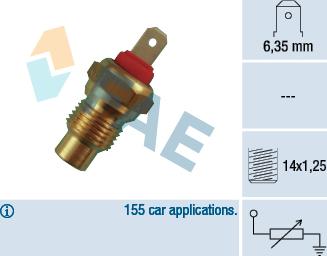 FAE 31370 - Sensor, temperatura del refrigerante parts5.com