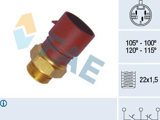 FAE 38040 - Comutator temperatura, ventilator radiator parts5.com