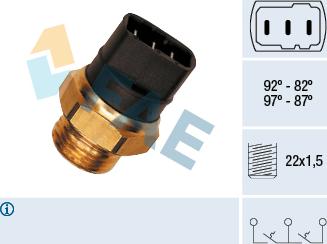 FAE 38150 - Teplotní spínač, větrák chladiče parts5.com