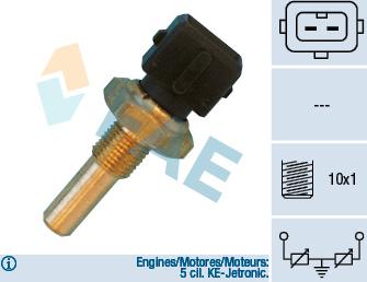 FAE 33410 - Датчик, температура охлаждающей жидкости parts5.com