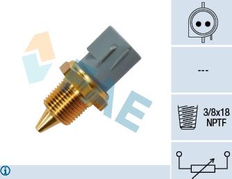 FAE 33430 - Czujnik, temperatura płynu chłodzącego parts5.com