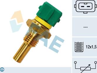 FAE 33120 - Датчик, температура головки цилиндров parts5.com