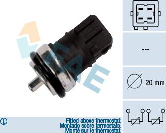 FAE 33810 - Sensor, temperatura del refrigerante parts5.com