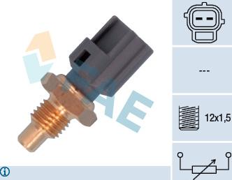 FAE 33315 - Датчик, температура на охладителната течност parts5.com