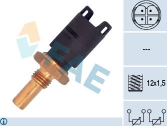 FAE 33296 - Senzor,temperatura ulei parts5.com