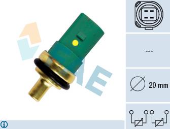 FAE 33783 - Датчик, температура охлаждающей жидкости parts5.com