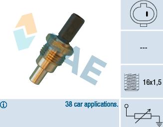 FAE 32640 - Sonde de température, liquide de refroidissement parts5.com