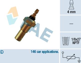 FAE 32350 - Sensor, temperatura del refrigerante parts5.com