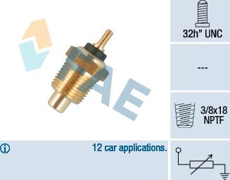 FAE 32713 - Senzor,temperatura lichid de racire parts5.com