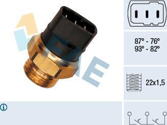 FAE 37950 - Teplotní spínač, větrák chladiče parts5.com