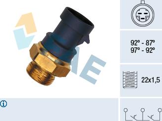 FAE 37910 - Comutator temperatura, ventilator radiator parts5.com