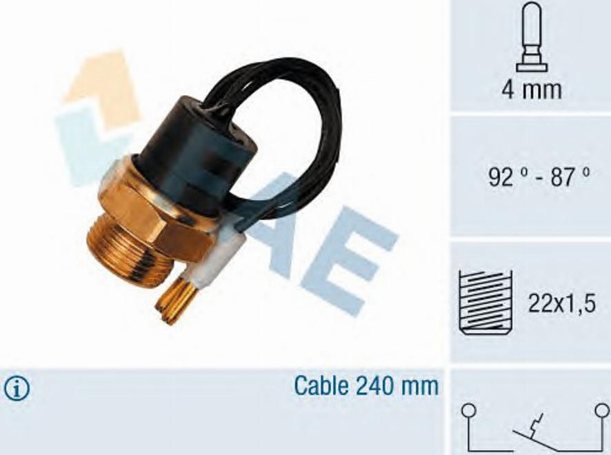 FAE 37460 - Comutator temperatura, ventilator radiator parts5.com