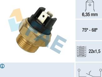 FAE 37480 - Comutator temperatura, ventilator radiator parts5.com