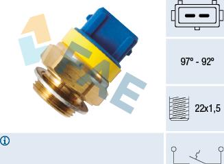 FAE 37580 - Comutator temperatura, ventilator radiator parts5.com