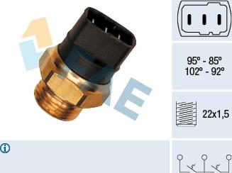 FAE 37820 - Comutator temperatura, ventilator radiator parts5.com