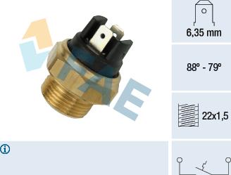 FAE 37340 - Comutator temperatura, ventilator radiator parts5.com