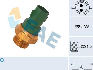 FAE 37240 - Temperature Switch, radiator / air conditioner fan parts5.com