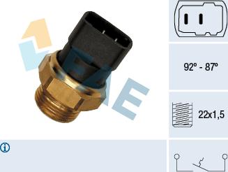 FAE 37260 - Termoprekidač, ventilator hladnjaka parts5.com