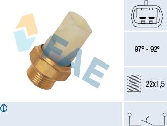 FAE 37710 - Termoprekidač, ventilator hladnjaka parts5.com