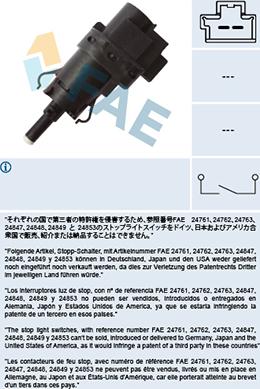 FAE 24847 - Interruptor luces freno parts5.com