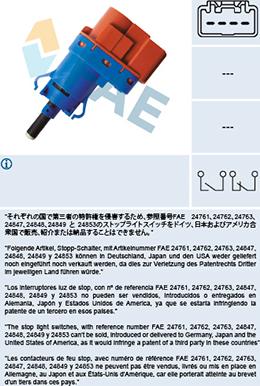 FAE 24796 - Interruptor luces freno parts5.com