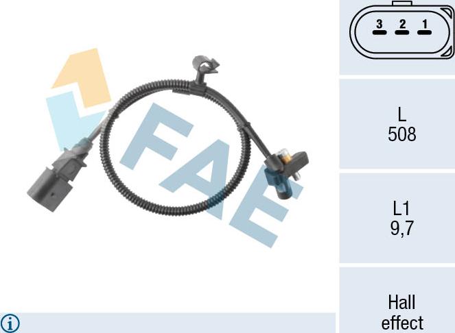 FAE 79495 - Sensor, crankshaft pulse parts5.com