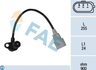 FAE 79050 - Sensor, crankshaft pulse parts5.com