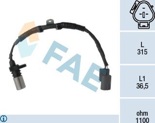 FAE 79299 - Датчик импульсов, коленвал parts5.com