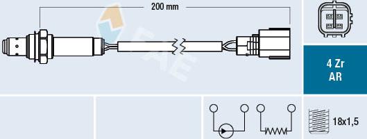 FAE 75649 - Lambda sensörü parts5.com