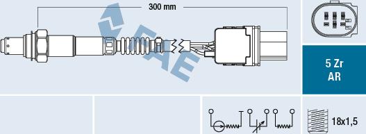 FAE 75115 - Lambda Sensor parts5.com