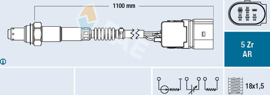 FAE 75136 - Lambda Sensor parts5.com