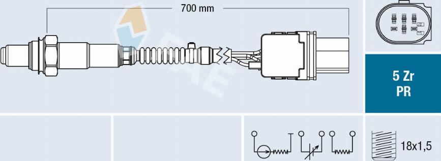 FAE 75127 - Ламбда-сонда parts5.com