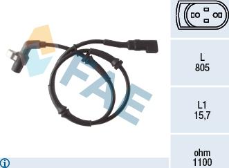 FAE 78041 - Sensor, wheel speed parts5.com