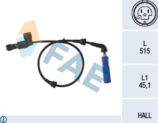 FAE 78014 - Senzor,turatie roata parts5.com