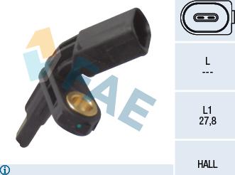 FAE 78012 - Sensor, wheel speed parts5.com