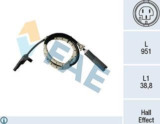 FAE 78185 - Senzor,turatie roata parts5.com