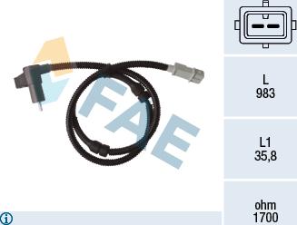 FAE 78370 - Senzor, stevilo obratov kolesa parts5.com