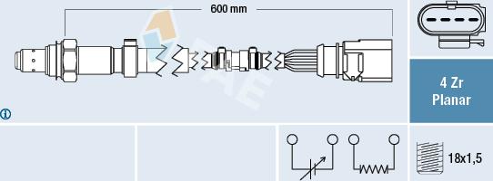 FAE 77458 - Lambda-sonda parts5.com