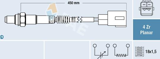 FAE 77457 - Sonda Lambda parts5.com