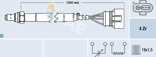 FAE 77460 - Αισθητήρας λάμδα parts5.com