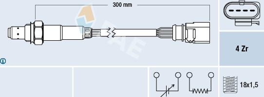 FAE 77463 - Lambda Sensor parts5.com