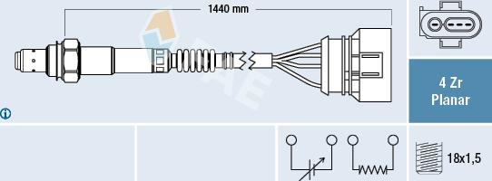 FAE 77401 - Lambda Sensor parts5.com