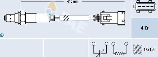 FAE 77432 - Sonda Lambda parts5.com