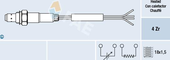 FAE 77004 - Lambda sensörü parts5.com