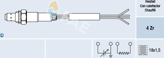 FAE 77008 - Ламбда-сонда parts5.com