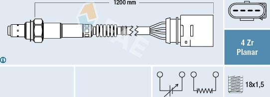 FAE 77144 - Αισθητήρας λάμδα parts5.com