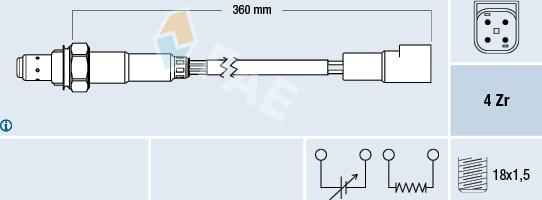 FAE 77168 - Sonda Lambda parts5.com