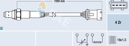 FAE 77167 - Lambda Sensor parts5.com