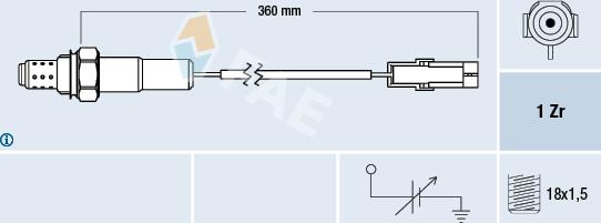 FAE 77101 - Αισθητήρας λάμδα parts5.com