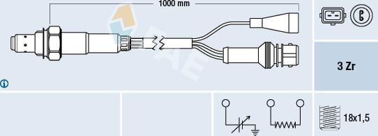 FAE 77107 - Lamda-sonda parts5.com